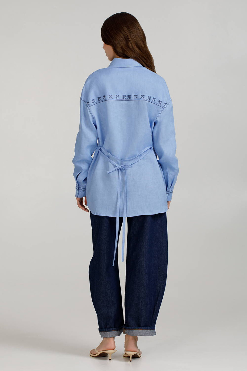 Women's embroidered shirt Dawn blue